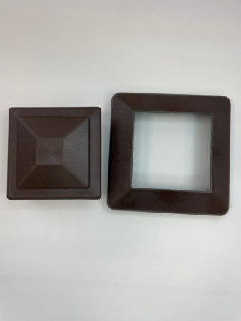 Крышка столба заборного Ecodecking Техно 120х120 Шоколад