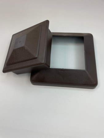 Крышка столба заборного Ecodecking Техно 120х120 Шоколад