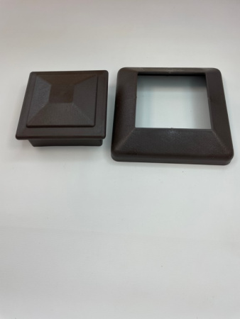 Крышка столба заборного Ecodecking Техно 120х120 Шоколад